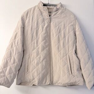 Hilary Radley Quilted Jacket in Oatmeal – Size L